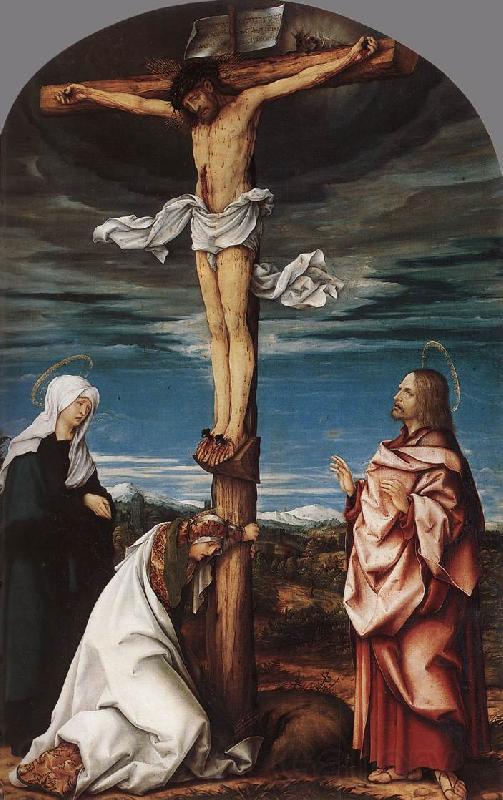 BURGKMAIR, Hans Crucifix with Mary, Mary Magdalen and St John the Evangelist Norge oil painting art